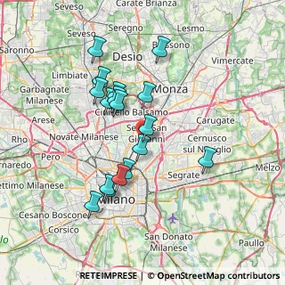 Mappa Via Guglielmo Oberdan, 20099 Sesto San Giovanni MI, Italia (6.61765)