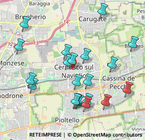 Mappa Via Giovanni Bourdillon, 20063 Cernusco sul Naviglio MI, Italia (2.041)