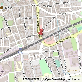Mappa Corso Europa, 101, 20017 Rho, Milano (Lombardia)