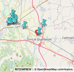 Mappa Via degli Avieri, 36040 Torri di Quartesolo VI, Italia (4.98583)