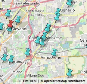 Mappa Via Montello, 20093 Cologno Monzese MI, Italia (2.5875)