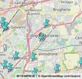 Mappa Via Montello, 20093 Cologno Monzese MI, Italia (3.20833)