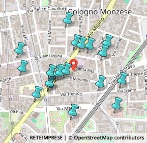 Mappa Via Montello, 20093 Cologno Monzese MI, Italia (0.228)