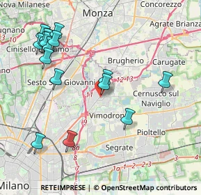 Mappa Via Montello, 20093 Cologno Monzese MI, Italia (4.65059)