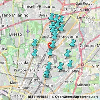 Mappa Via Monte San Michele, 20099 Sesto San Giovanni MI, Italia (1.6715)