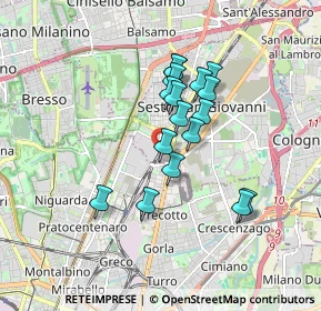 Mappa Via San Marco, 20099 Sesto San Giovanni MI, Italia (1.38706)