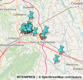 Mappa Via degli Artiglieri, 36040 Torri di Quartesolo VI, Italia (6.15111)