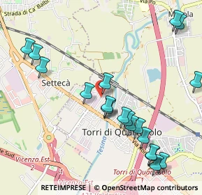 Mappa Via degli Artiglieri, 36040 Torri di Quartesolo VI, Italia (1.152)