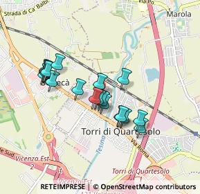 Mappa Via degli Artiglieri, 36040 Torri di Quartesolo VI, Italia (0.7585)