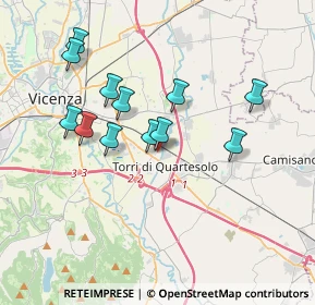Mappa Via degli Artiglieri, 36040 Torri di Quartesolo VI, Italia (3.3325)