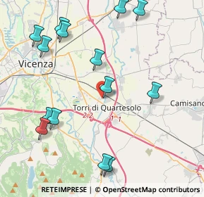 Mappa Via degli Artiglieri, 36040 Torri di Quartesolo VI, Italia (4.91143)