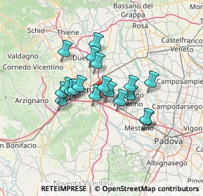 Mappa Via degli Artiglieri, 36040 Torri di Quartesolo VI, Italia (9.8135)