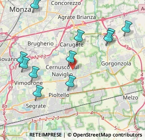 Mappa Via Cesare Pavese, 20063 Cernusco sul Naviglio MI, Italia (4.48545)