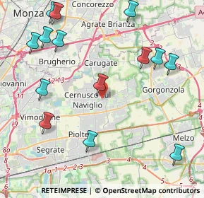 Mappa Via Cesare Pavese, 20063 Cernusco sul Naviglio MI, Italia (5.18071)