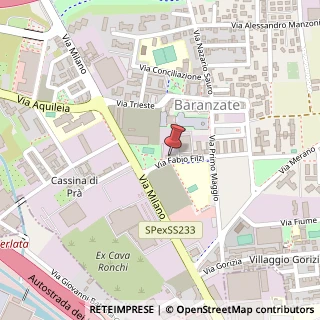 Mappa Via Fabio Filzi, 16, 20021 Baranzate, Milano (Lombardia)
