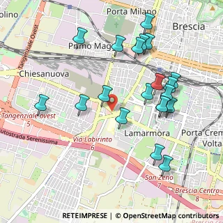Mappa Via E. Salgari, 25125 Brescia BS, Italia (1.0365)