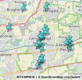 Mappa Piazza Padre Reginaldo Giuliani, 20063 Cernusco sul Naviglio MI, Italia (1.731)