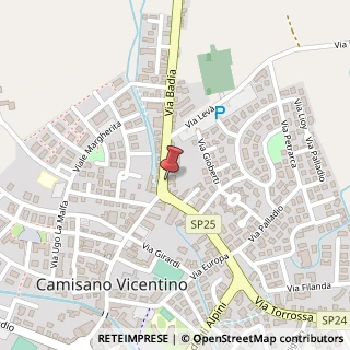 Mappa Via Vittorio Veneto, 26, 36043 Camisano Vicentino, Vicenza (Veneto)