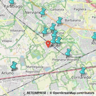 Mappa Via Giuseppe Mazzini, 20010 Vanzago MI, Italia (2.45077)