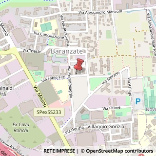 Mappa Via XX Settembre, 5, 20021 Baranzate, Milano (Lombardia)