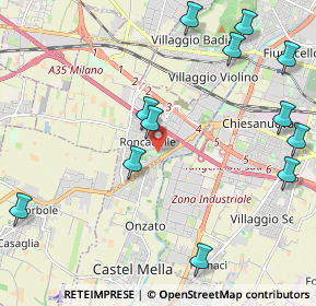 Mappa Via Giorgio Amendola, 25030 Roncadelle BS, Italia (2.605)