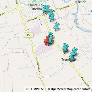 Mappa Via James Watt, 35016 Piazzola sul Brenta PD, Italia (0.8335)