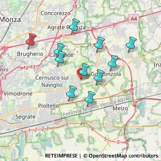 Mappa Via Luigi Einaudi, 20060 Cassina De' Pecchi MI, Italia (3.40818)