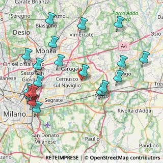 Mappa Via Luigi Einaudi, 20060 Cassina De' Pecchi MI, Italia (9.749)