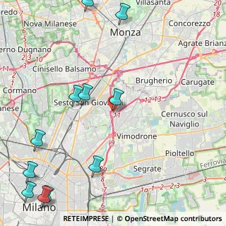 Mappa Via G. di Vittorio, 20099 Sesto San Giovanni MI, Italia (6.18364)