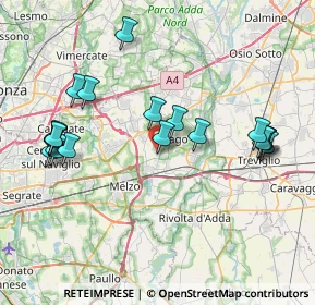 Mappa Via per Cascina Sant'Angelo, 20065 Inzago MI, Italia (8.485)