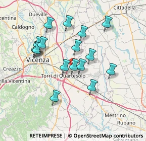 Mappa Via Alture, 36040 Torri di Quartesolo VI, Italia (6.61706)