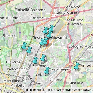 Mappa Via Isonzo, 20099 Sesto San Giovanni MI, Italia (1.62273)