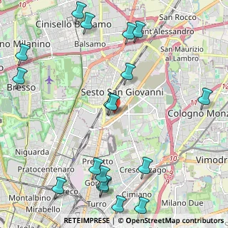Mappa Via Isonzo, 20099 Sesto San Giovanni MI, Italia (2.84667)