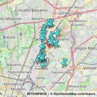 Mappa Via Isonzo, 20099 Sesto San Giovanni MI, Italia (1.203)