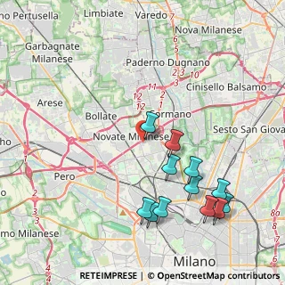 Mappa Via Francesco Baracca, 20026 Novate Milanese MI, Italia (4.45583)