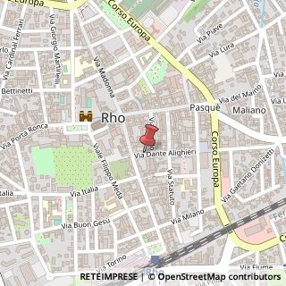 Mappa Via Dante Alighieri, 5A, 20017 Rho, Milano (Lombardia)