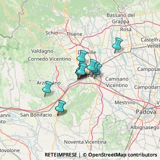 Mappa Via della Meccanica, 36100 Vicenza VI, Italia (8.0575)