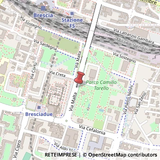 Mappa Via Malta, 25/A, 25124 Brescia, Brescia (Lombardia)