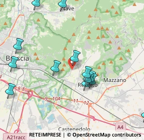 Mappa Via Giulietta Bazoli, 25082 Botticino BS, Italia (4.79714)