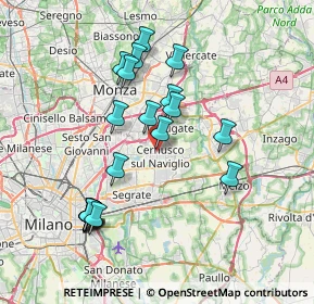 Mappa Via Marco Polo, 20063 Cernusco sul Naviglio MI, Italia (7.3465)