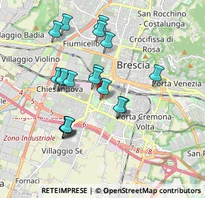 Mappa Via Corsica, 25125 Brescia BS, Italia (1.68211)