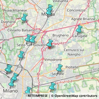 Mappa Via Fontanile, 20093 Cologno Monzese MI, Italia (6.2013333333333)