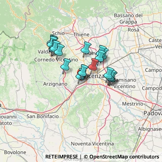 Mappa Via Bari, 36051 Creazzo VI, Italia (10.977)
