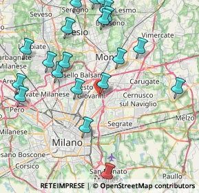 Mappa Via dei Partigiani, 20099 Sesto San Giovanni MI, Italia (9.7585)