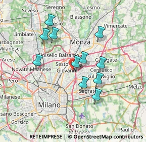 Mappa Via dei Partigiani, 20099 Sesto San Giovanni MI, Italia (6.26455)