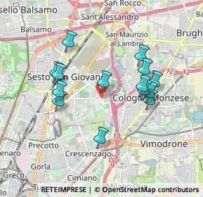 Mappa Via dei Partigiani, 20099 Sesto San Giovanni MI, Italia (1.68143)