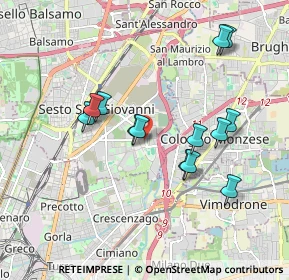 Mappa Via dei Partigiani, 20099 Sesto San Giovanni MI, Italia (1.73462)