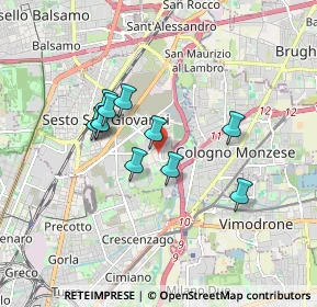 Mappa Via dei Partigiani, 20099 Sesto San Giovanni MI, Italia (1.38909)