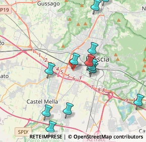 Mappa Via Arezzo, 25125 Brescia BS, Italia (4.90929)