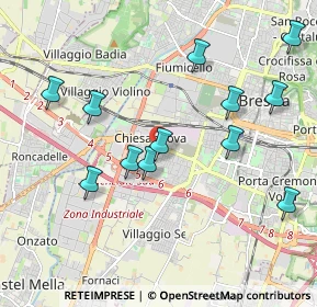 Mappa Via Arezzo, 25125 Brescia BS, Italia (2.07)